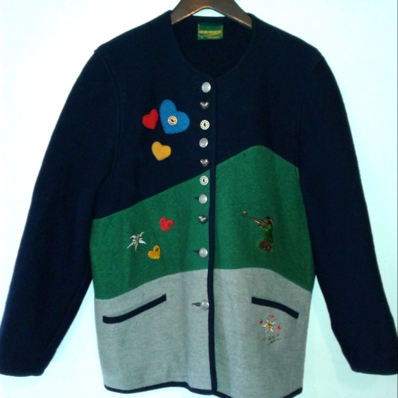 Geiger Collection Original Austrian Trachten wool coat Jacket Traditional 38 M L - Picture 2 of 10